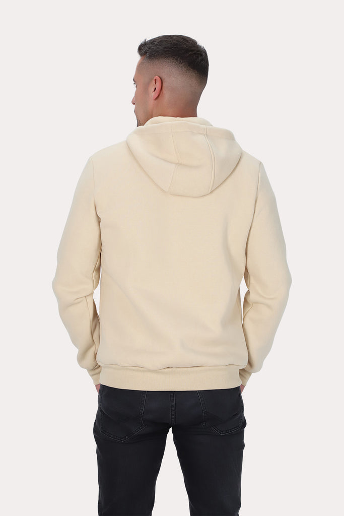 Poleron Full Zipper Fleece Daily Beige Gangster