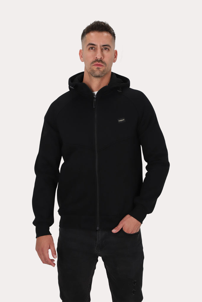 Poleron Full Zipper Fleece Route Negro Gangster