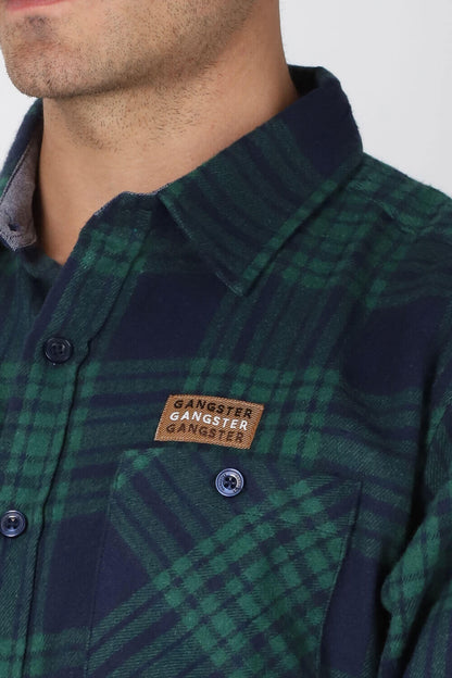 Camisa ML Franela Evergreen Verde Gangster