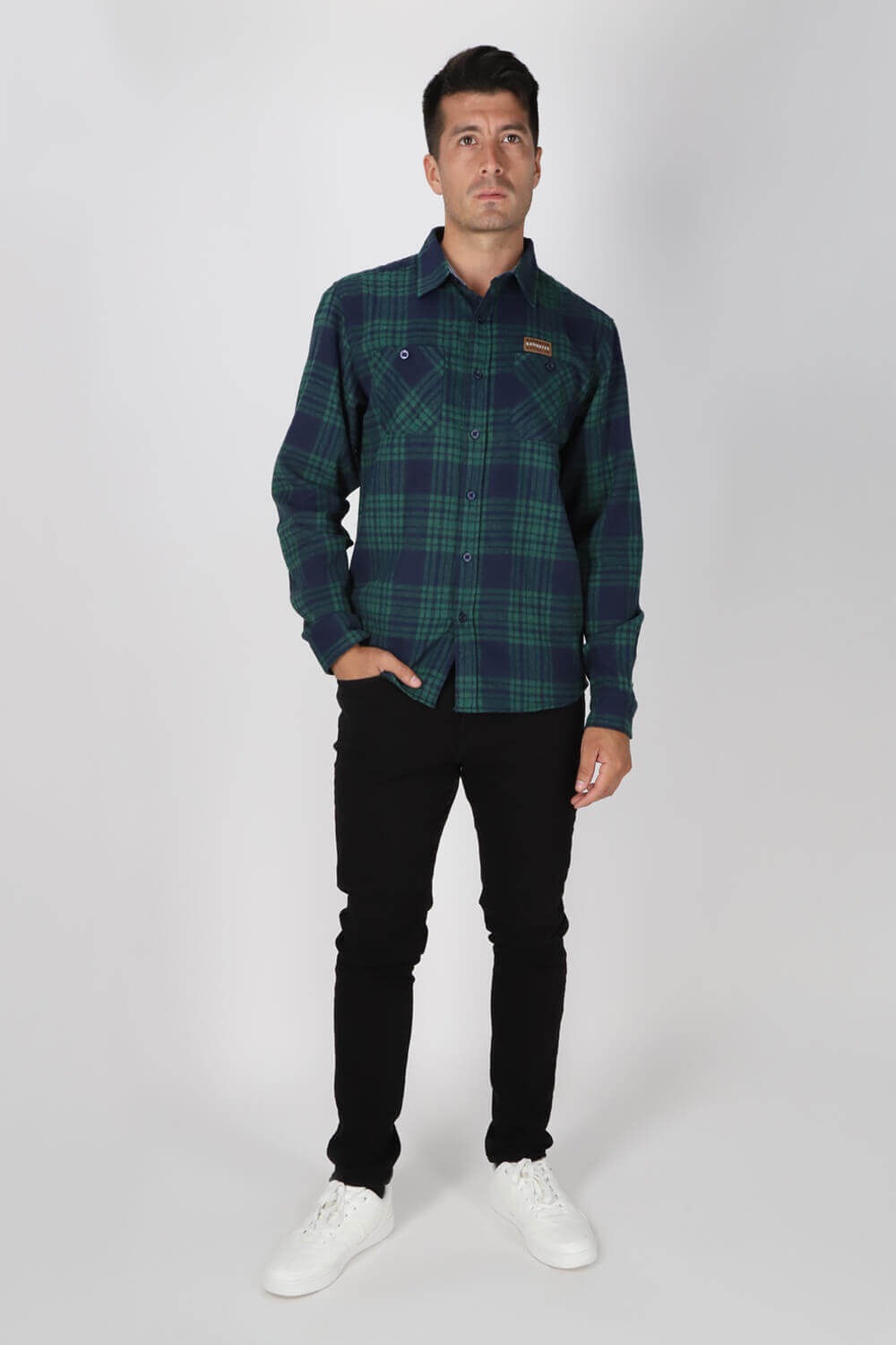 Camisa ML Franela Evergreen Verde Gangster