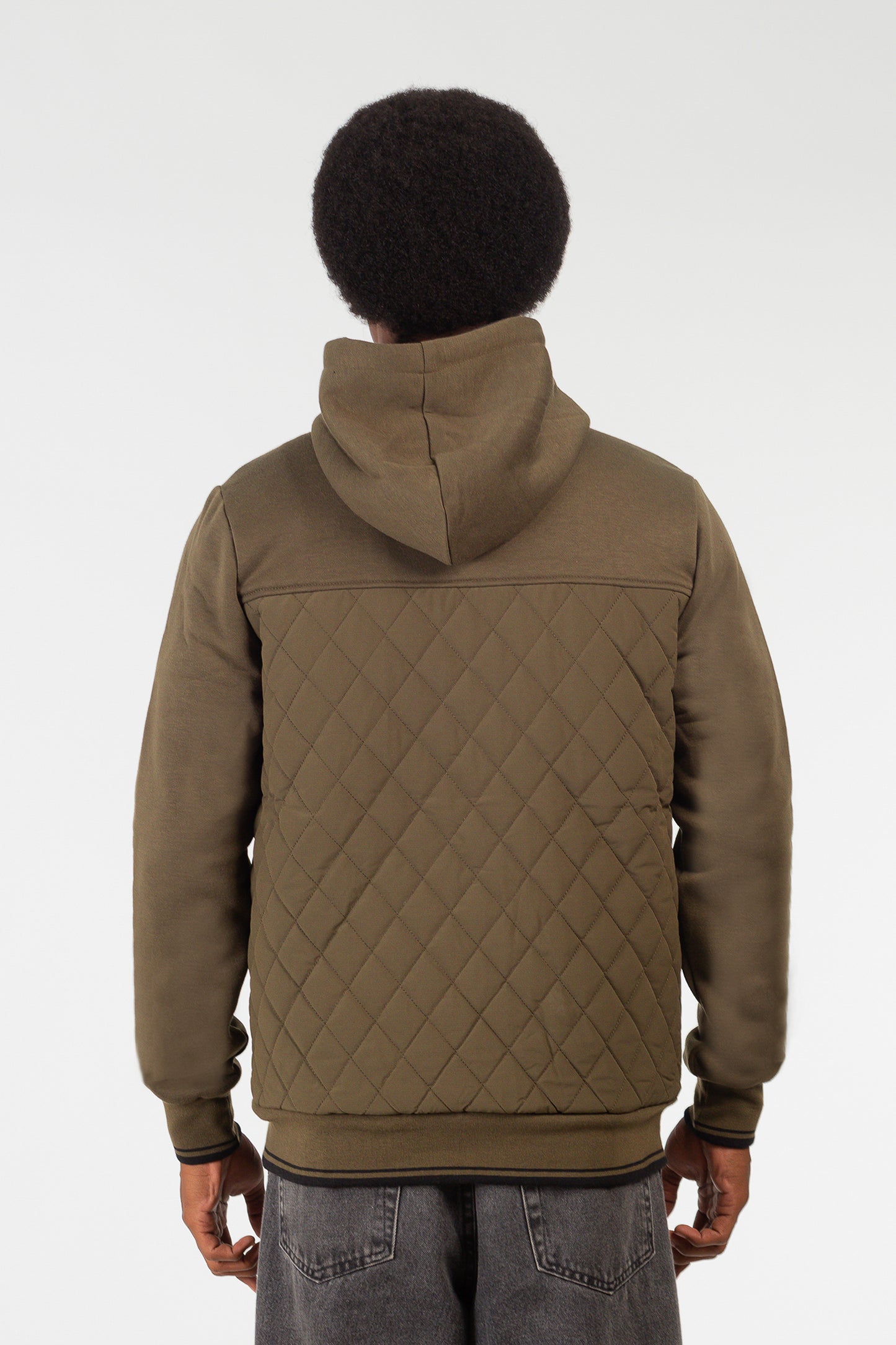 Chaqueta Hibridas Patchwork Verde Oliva Oscuro Gangster