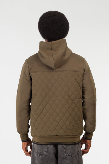 Chaqueta Hibridas Patchwork Verde Oliva Oscuro Gangster
