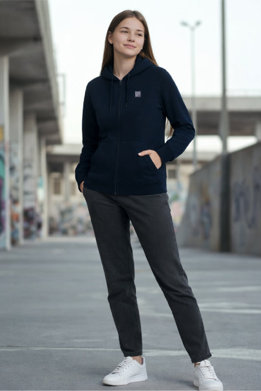 Polerón Full Zipper Fleece Warm Azul Marino