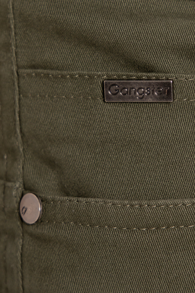 Short Canvas Bermudas Knee Verde Gangster