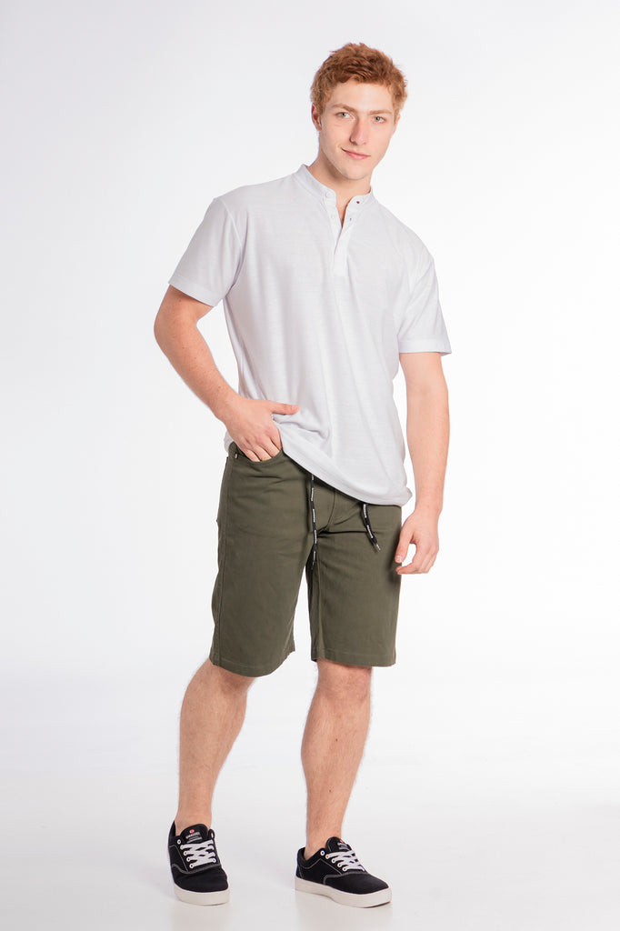 Short Canvas Bermudas Knee Verde Gangster