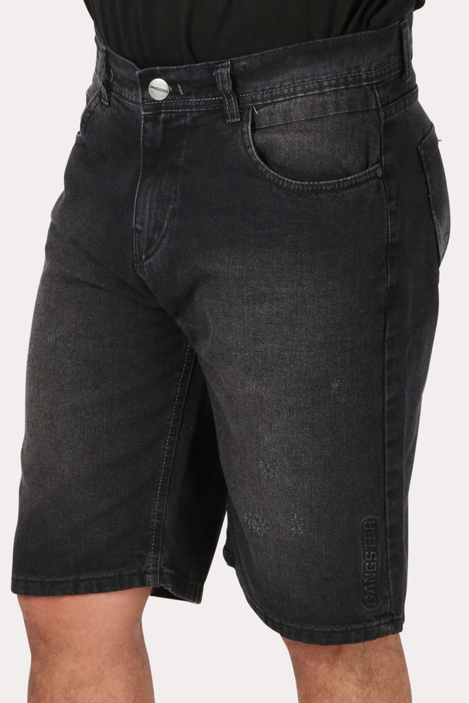 Short Bermuda Jogger Liso Loose 4 Negro Gangster