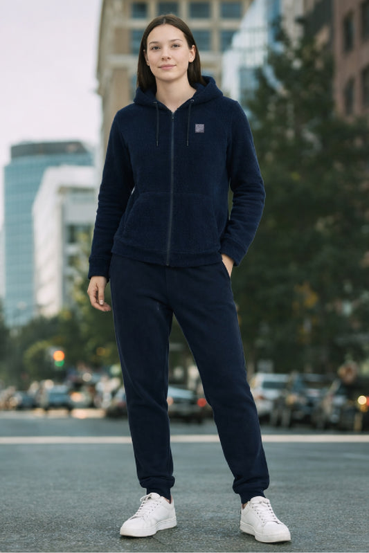 Polerón Full Zipper Fleece Classic Azul Marino