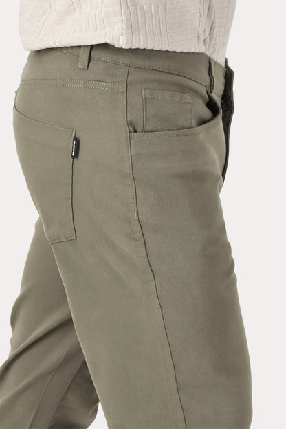 Plus Pantalon Canvas Liso Keele Verde Militar