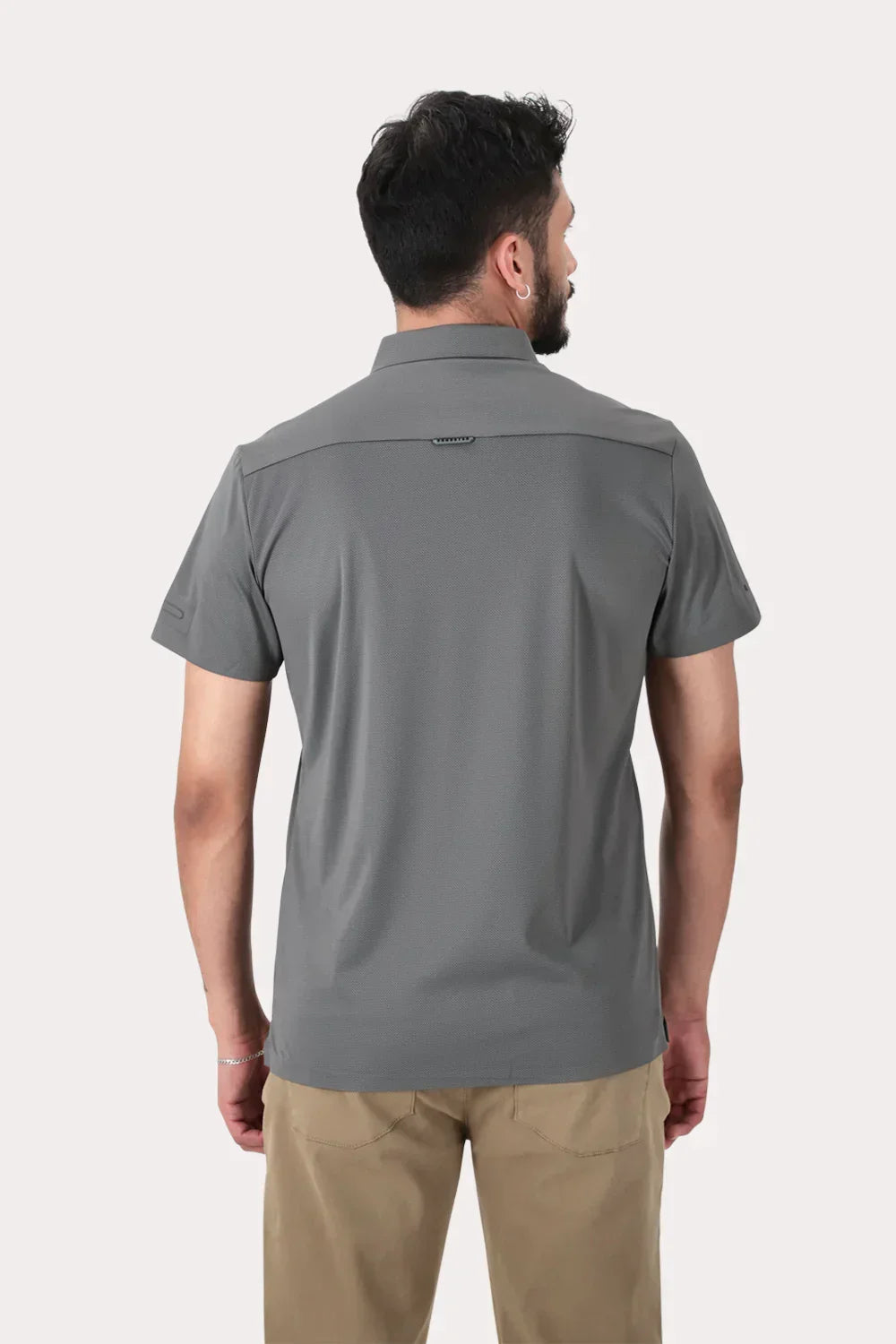 Polera Polo Poliamida Seneca Gris - Gangster