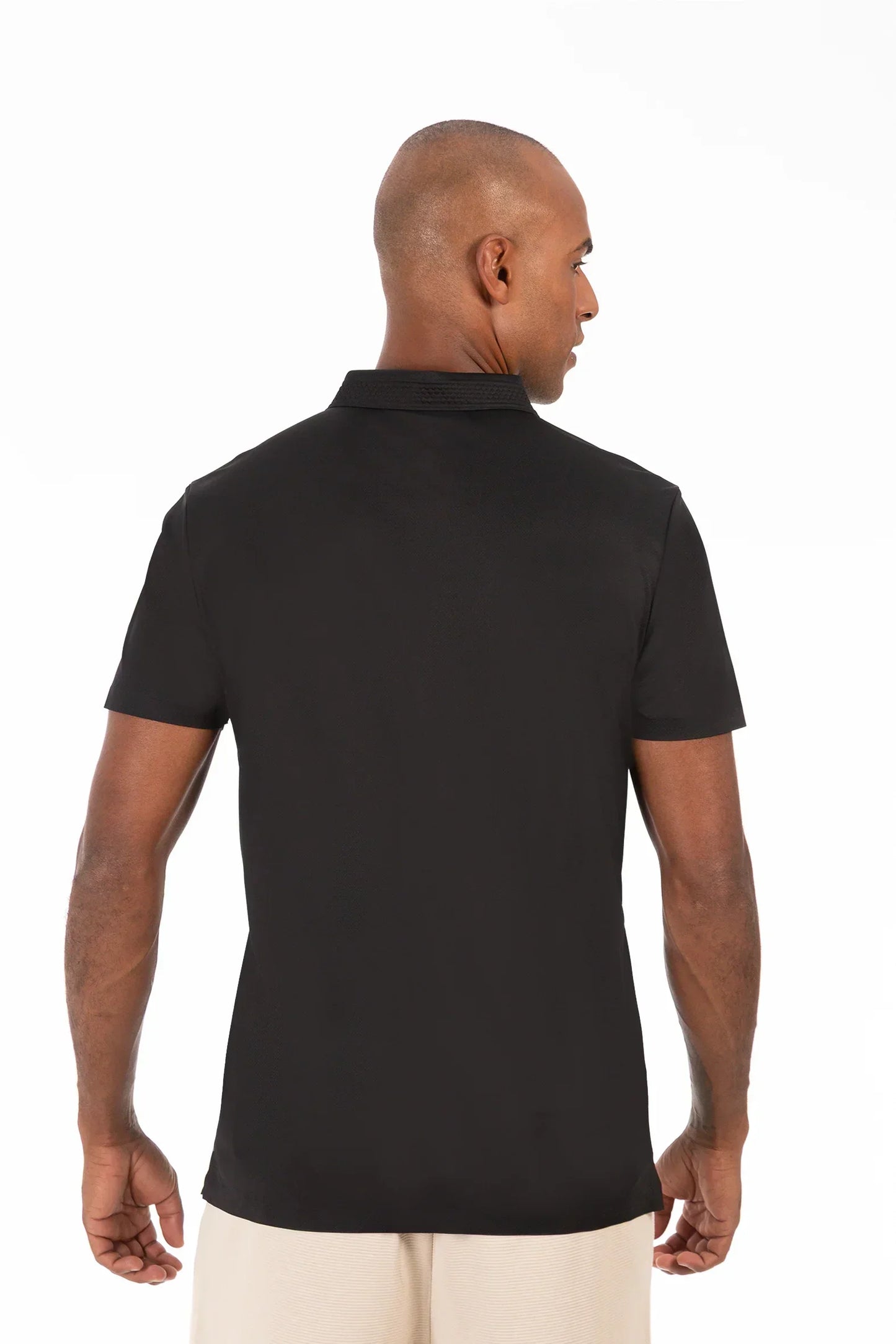 Polera Polo Poliamida Columbia Negro