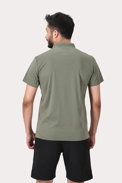 Polera Polo Poliamida Columbia Verde - Gangster