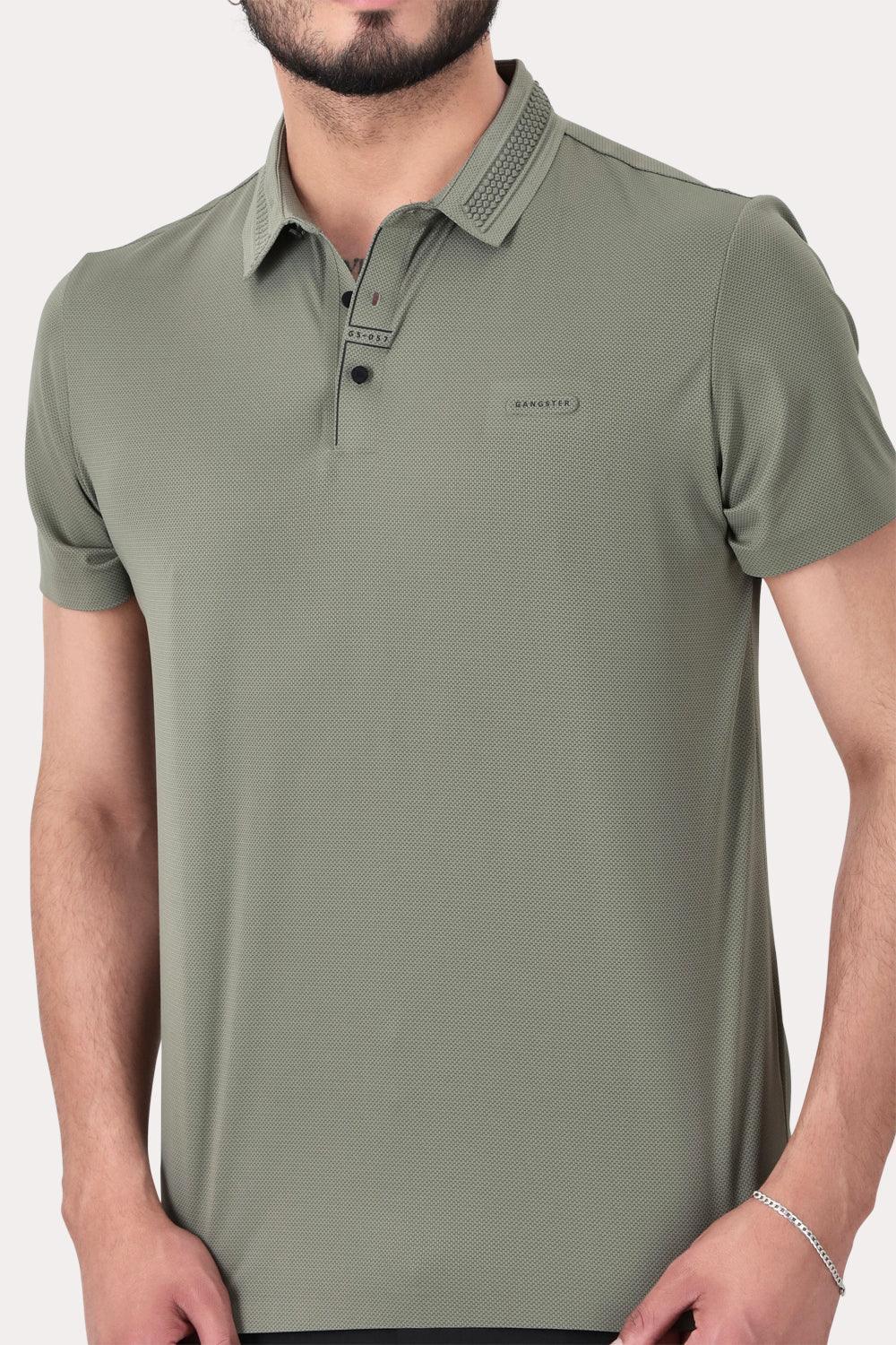 Polera Polo Poliamida Columbia Verde - Gangster