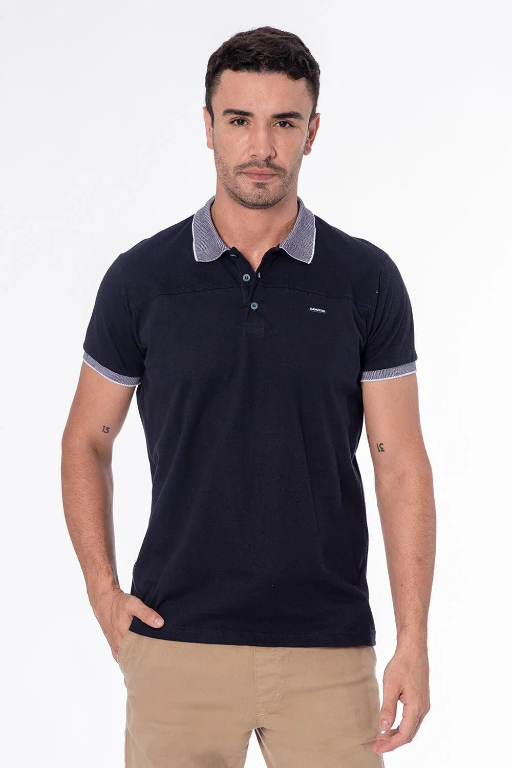 Polera Polo Vintage Azul Gangster - Gangster