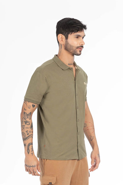 Camisa Camisa Textura California Verde