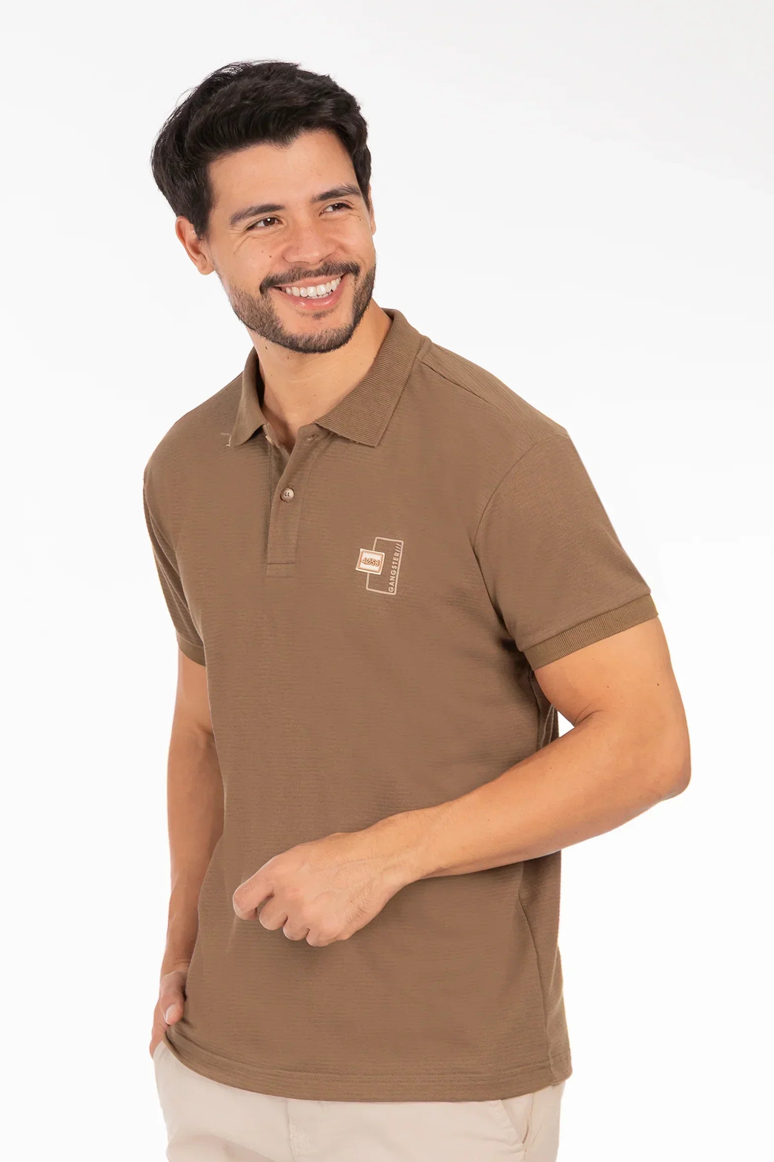 Polera Polo Gallery Marron - Gangster
