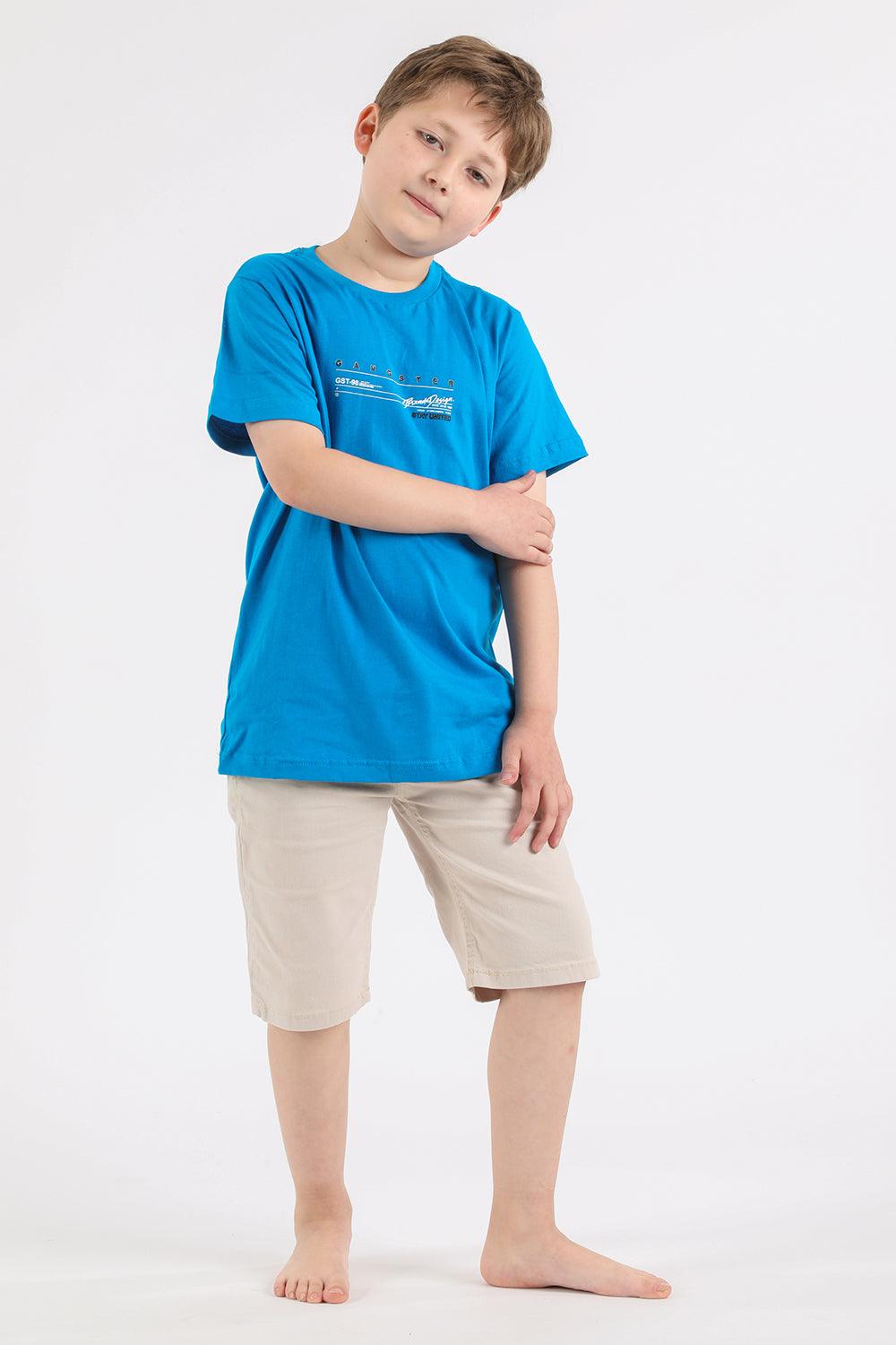 Teen Polera Mc Básica Lagoon Azul Gangster - Gangster