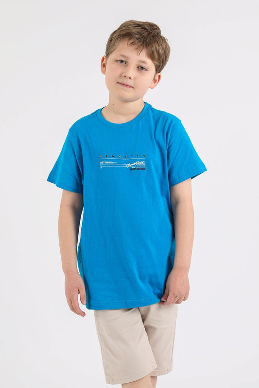 Teen Polera Mc Básica Lagoon Azul Gangster - Gangster