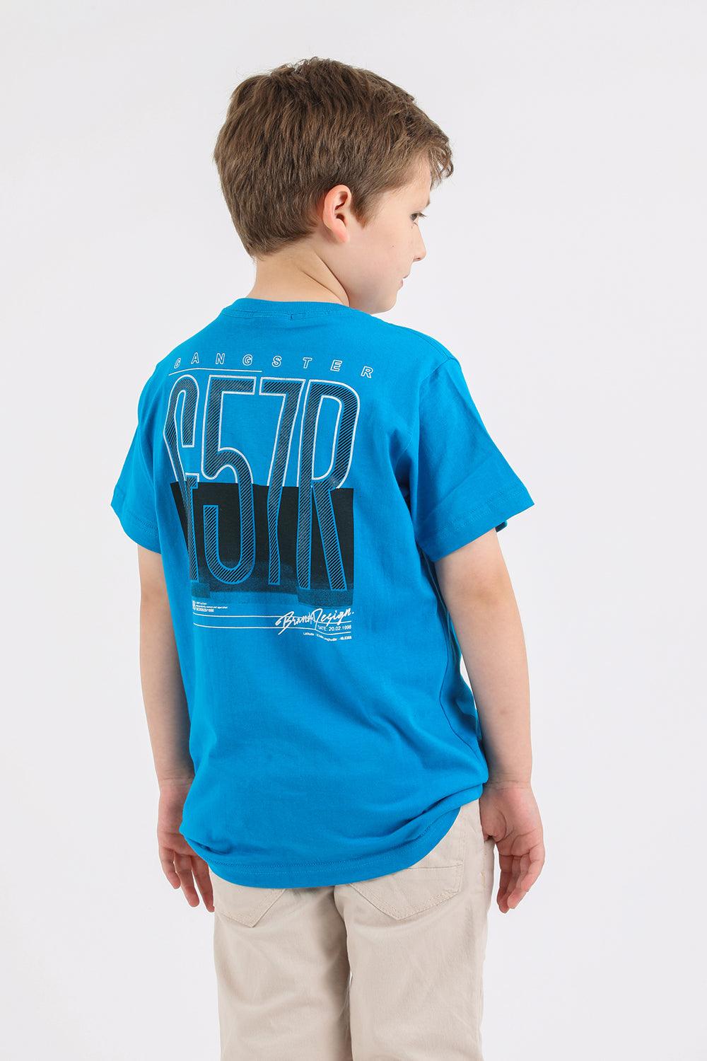 Teen Polera Mc Básica Lagoon Azul Gangster - Gangster