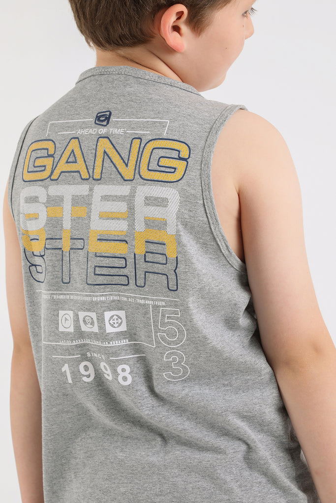 Teen Polera Sm Bavaro Gris Gangster