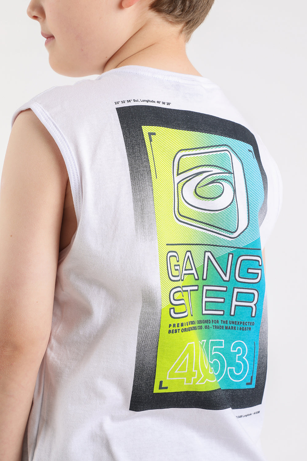 Teen Polera Sm Fronton Blanco Gangster