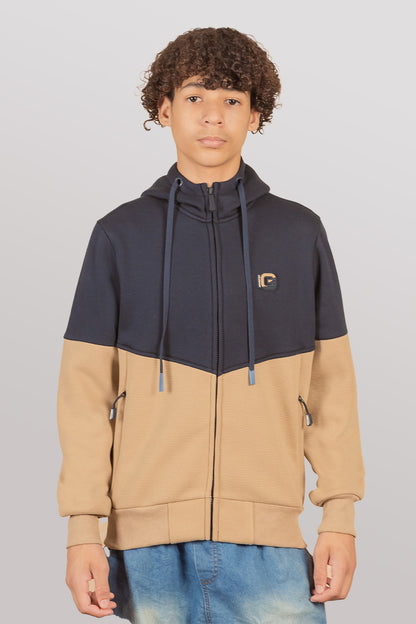 Teen Poleron Fullziper Clever Azul Gangster