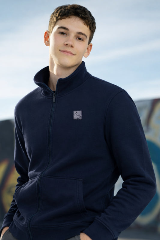 Polerón Full Zipper Fleece Classic Azul Marino