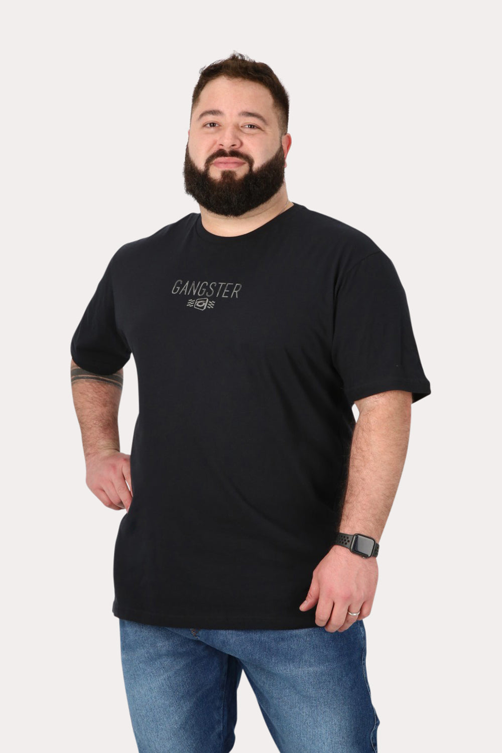 Plus Polera Mc Básica Force Negro Gangster - Gangster