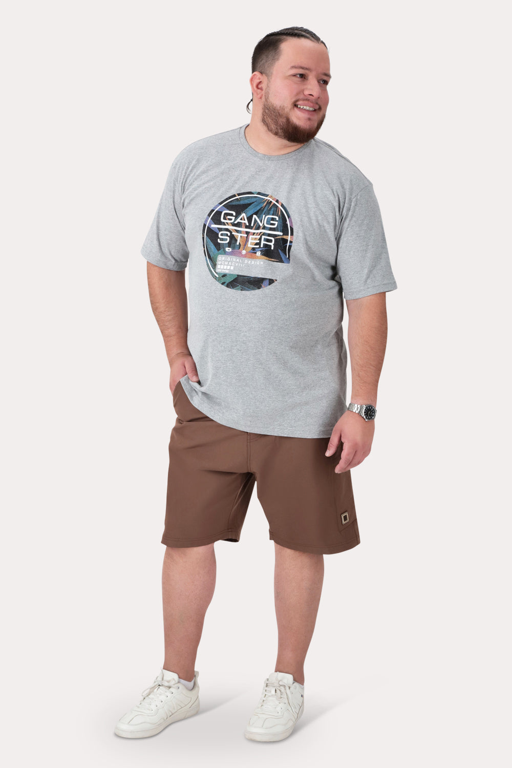 Plus Polera MC Basica Vine Gris