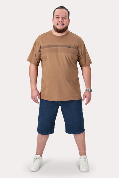 Plus Polera MC Basica Latic Café Oscuro