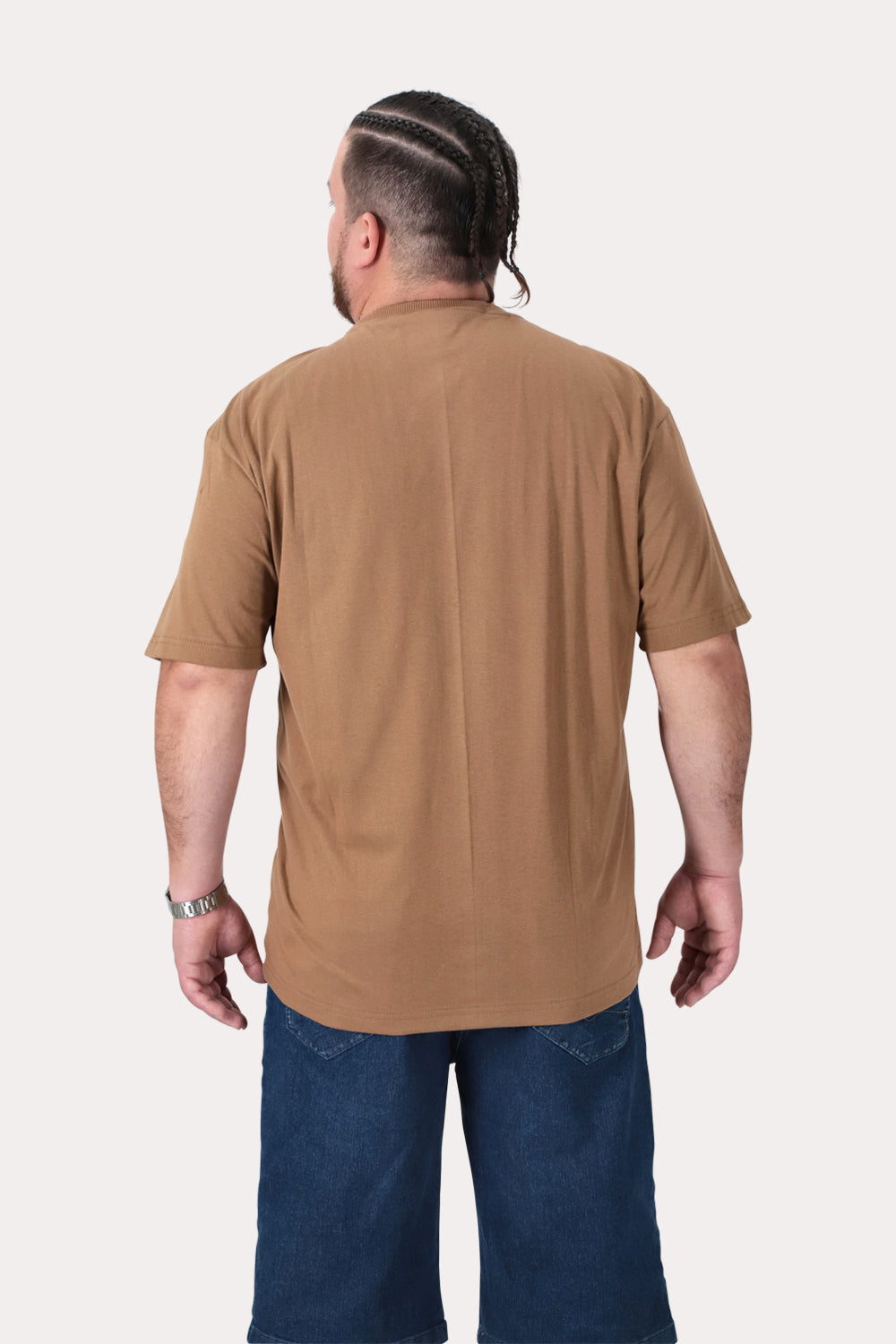 Plus Polera MC Basica Latic Café Oscuro