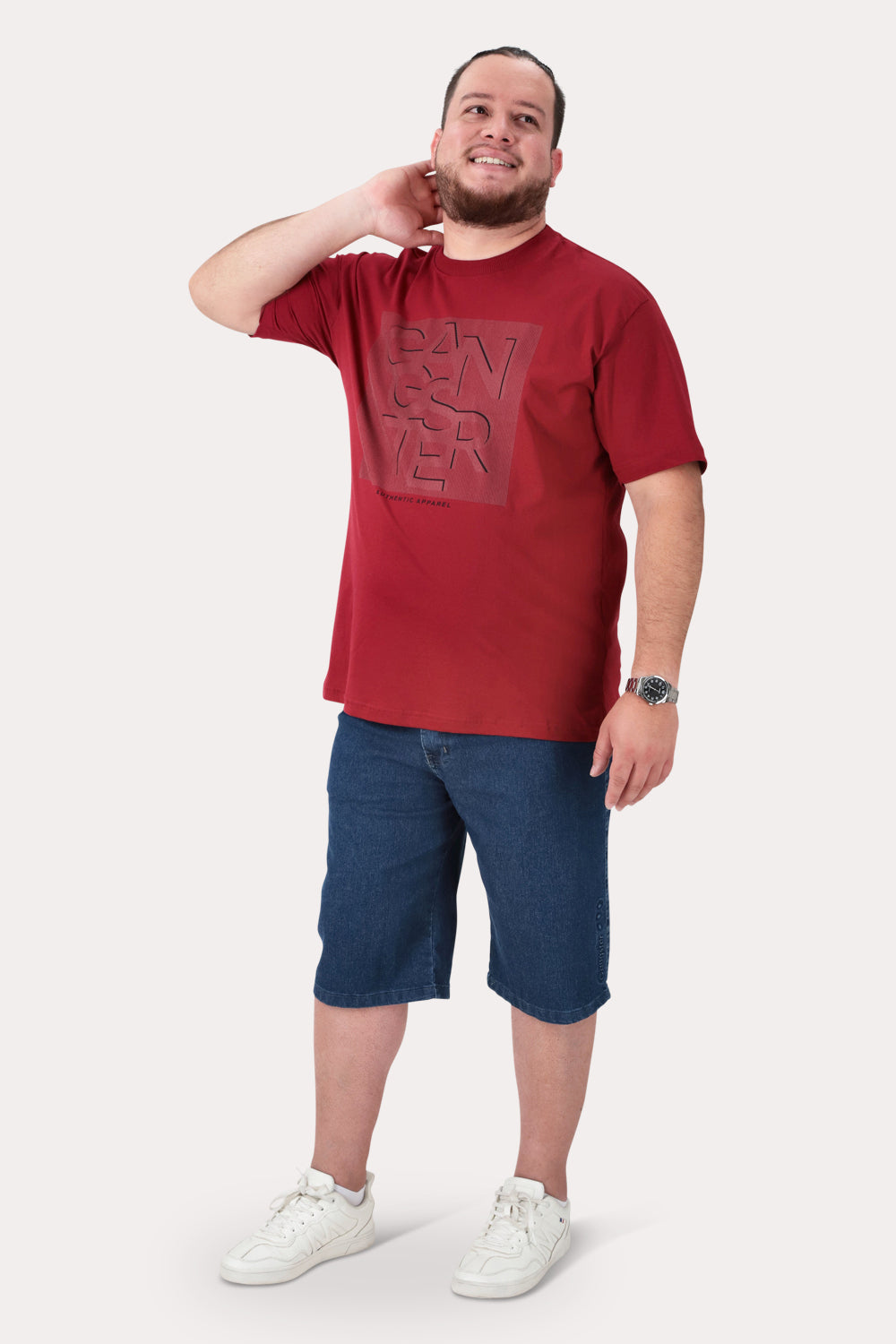 Plus Polera MC Basica Pacific Rojo