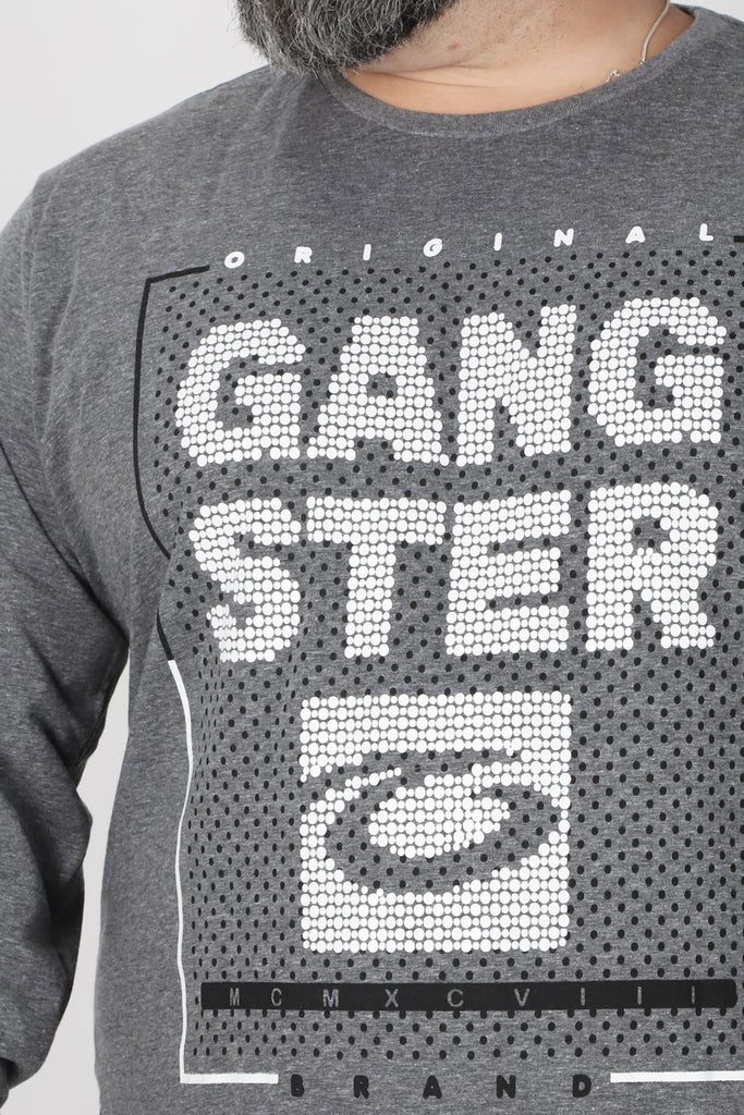 Plus Polera Manga Larga Fore Gris Gangster