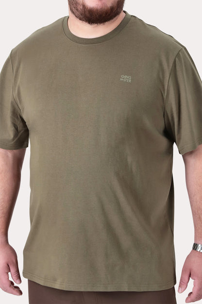 Plus Polera MC Basica Colombus Verde Militar