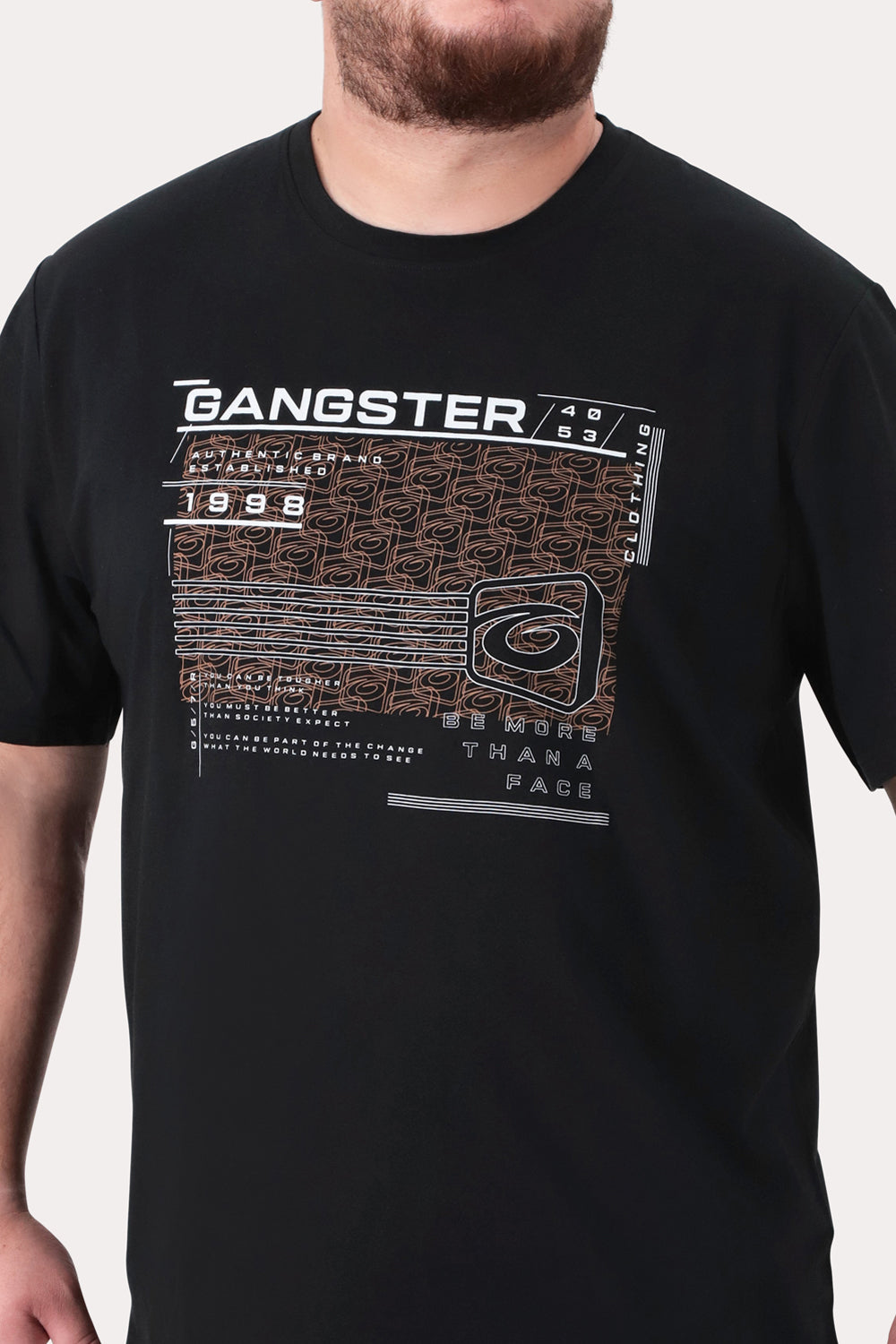 Plus Polera MC Basica Jackson Negro