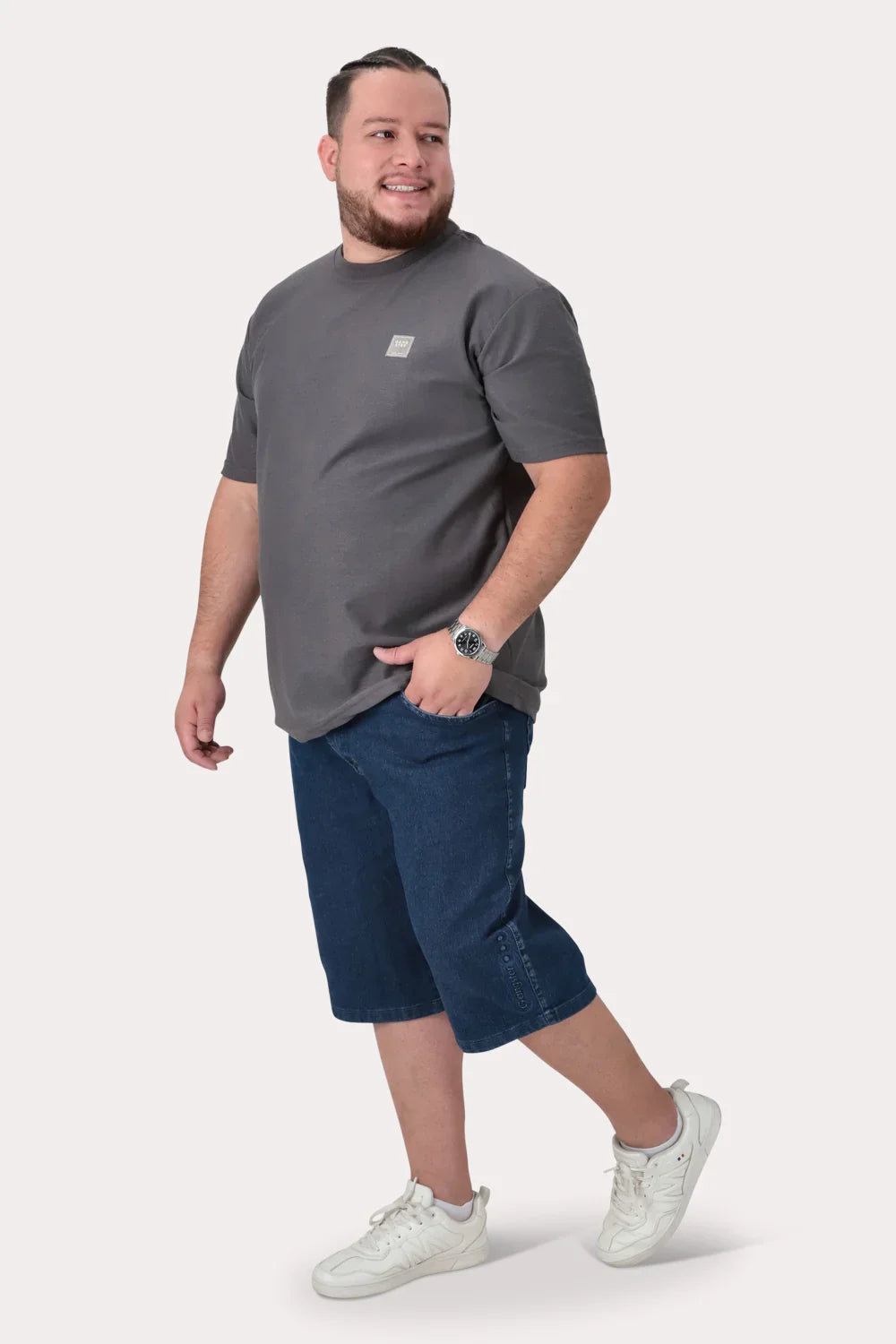 Plus Polera MC Textura Fenway Gris