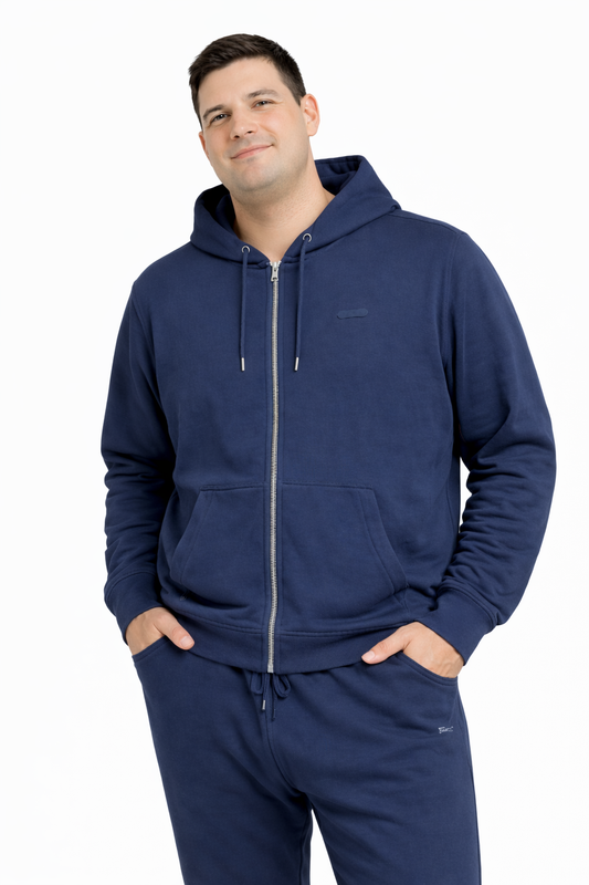 Plus Poleron Fullzipper Passage Azul Marino