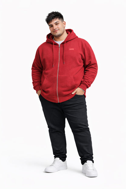 Plus Poleron Fullzipper Link Rojo