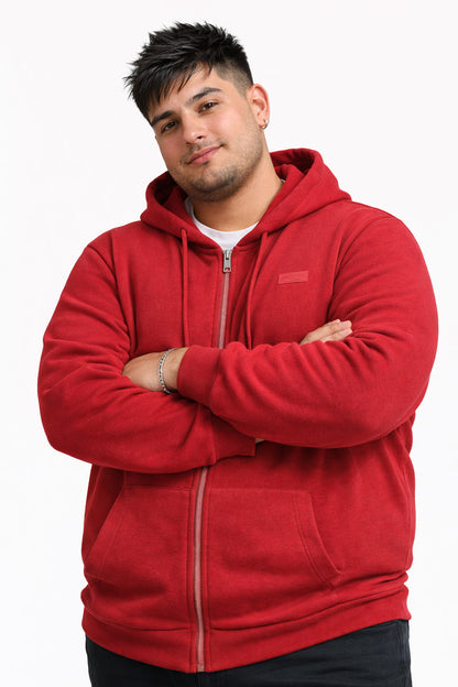 Plus Poleron Fullzipper Link Rojo