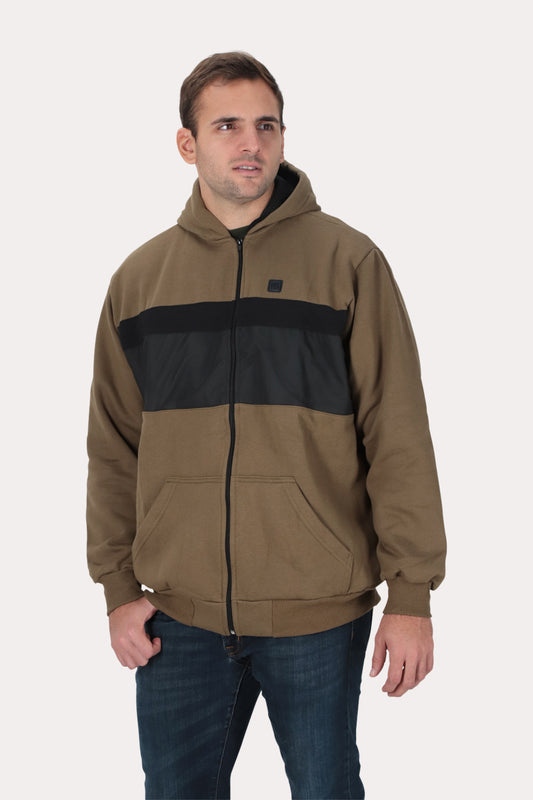 Plus Poleron Full Zipper Fleece PanEL Cafe Gangster