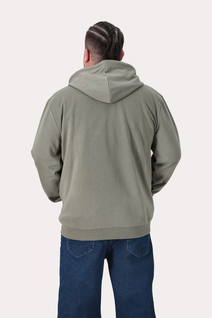 Plus Poleron Fullziper Fleece Damen Verde Militar