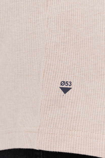 Plus Camisa Camisa Textura Berri Beige