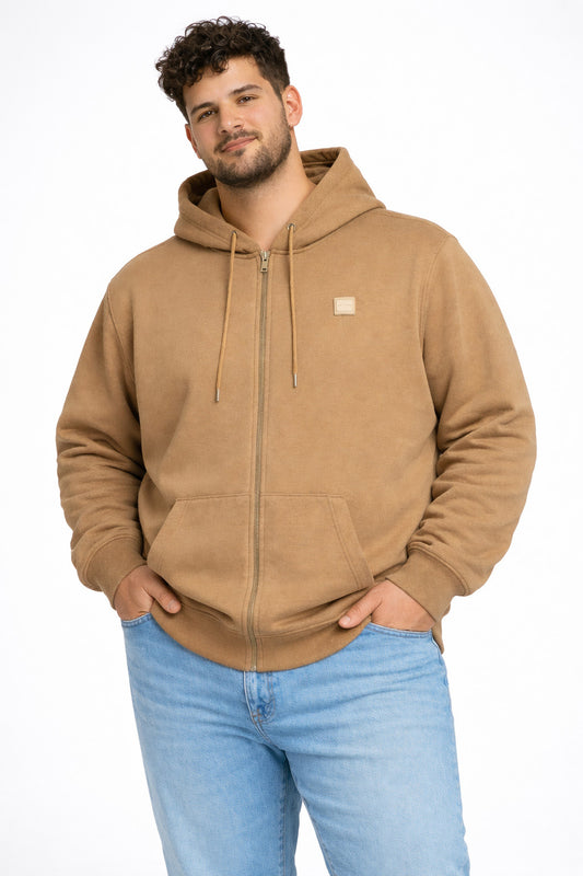 Plus Poleron Fullzipper Path Cafe