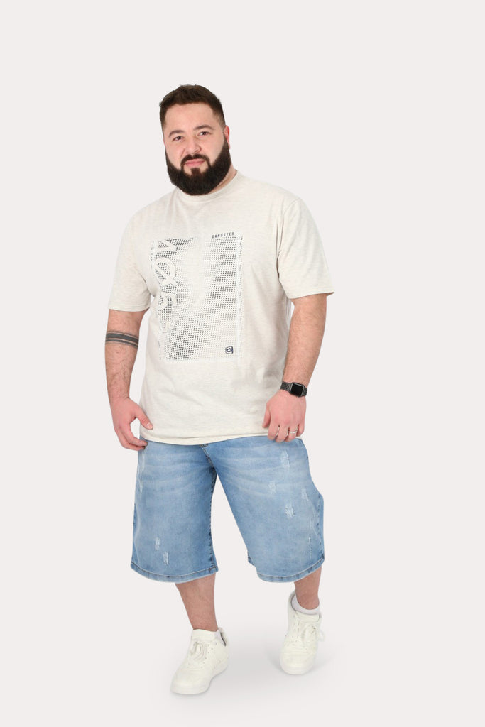 Plus Short Bermuda Denin Wash Azul Gangster