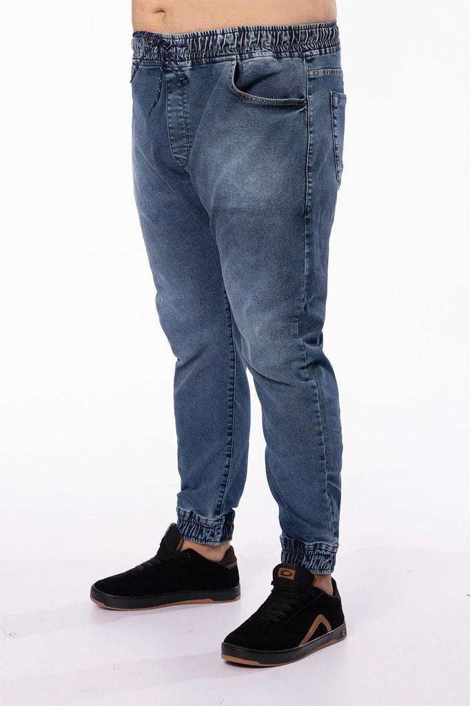 Plus Pantalon Jogger Denim Azul - Gangster