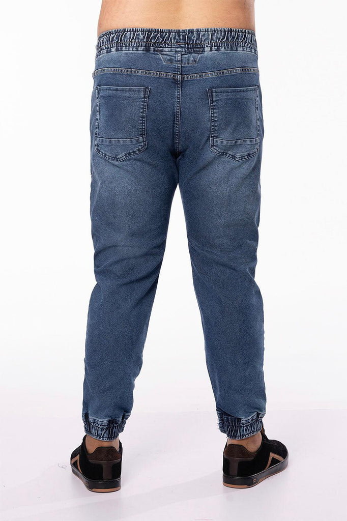 Plus Pantalon Jogger Denim Azul - Gangster