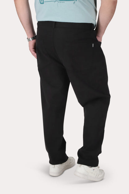 Plus Pantalon Canvas Liso Castle Negro