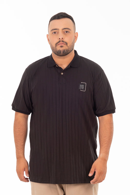 Plus Polo Polo Textura Brixton Negro