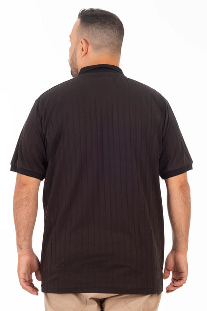 Plus Polera Cuello Textura Brixton Negro
