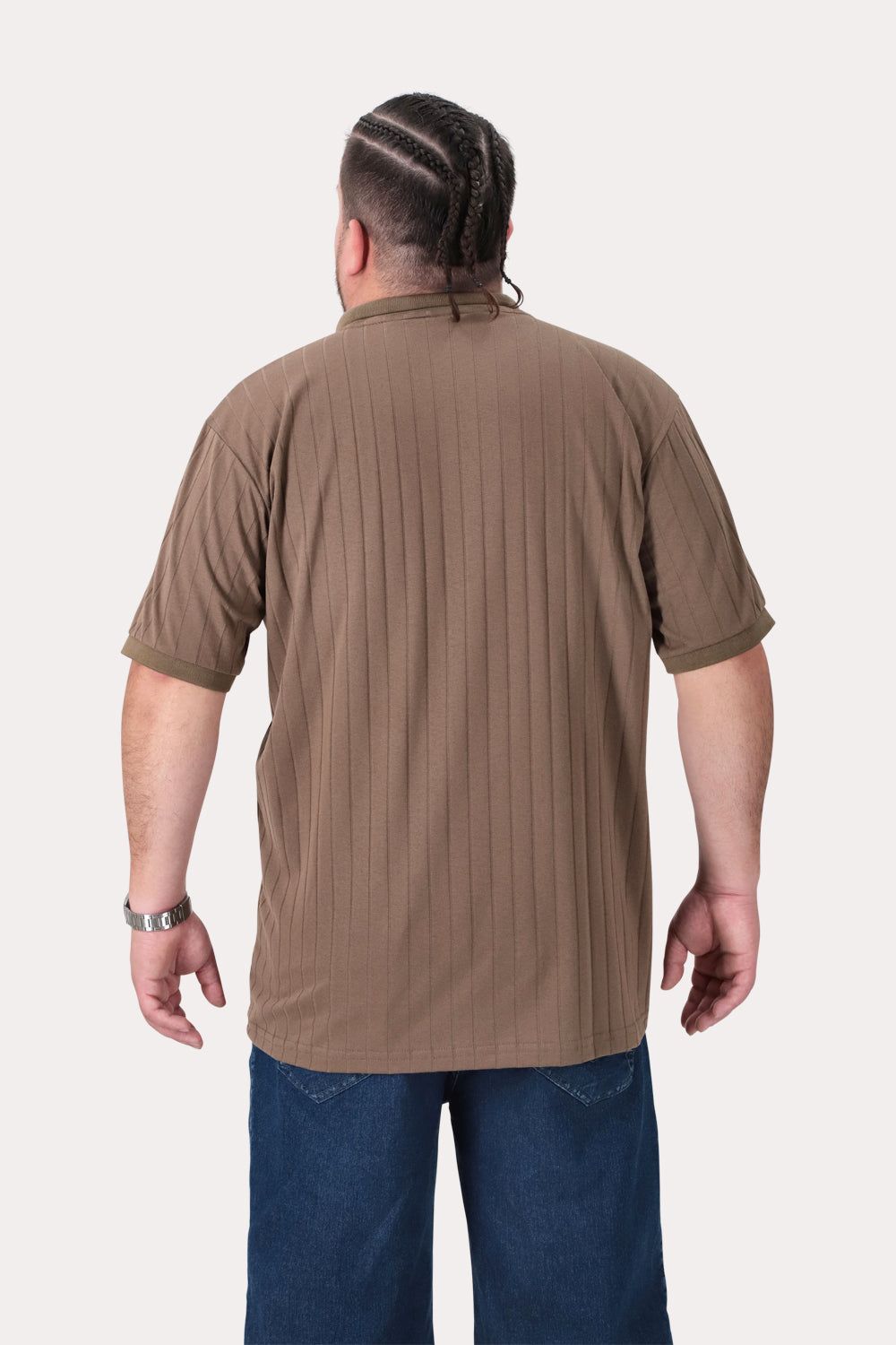 Plus Polera Cuello Textura Brixton Café