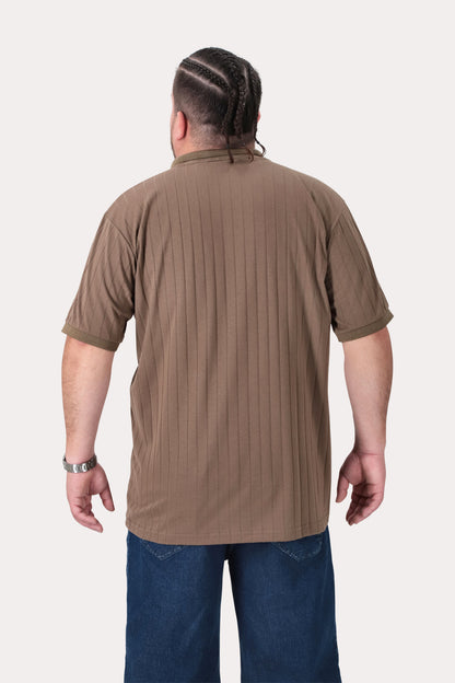 Plus Polera Cuello Textura Brixton Café